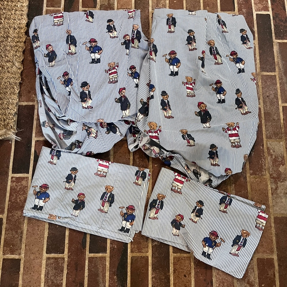 Vintage 90’s Ralph Lauren Polo Bear striped twin sets (4 pieces)